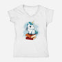 Unicorns And Books-womens v-neck tee-Vallina84