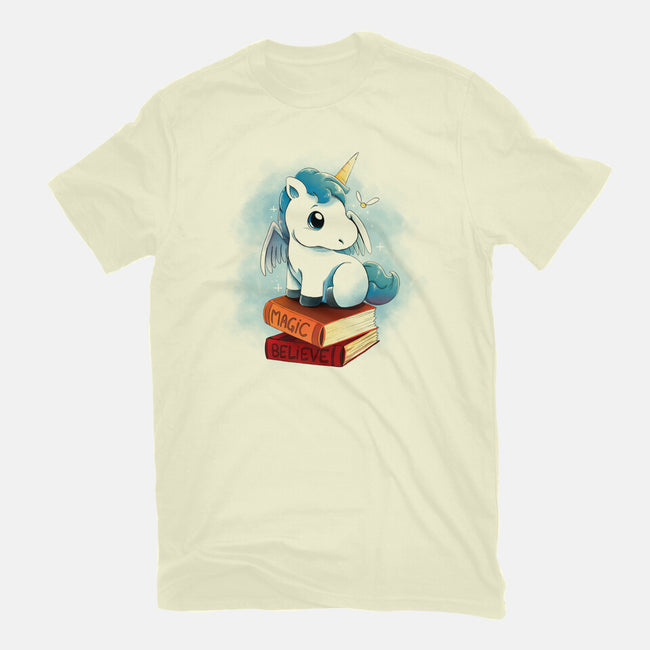 Unicorns And Books-mens basic tee-Vallina84