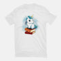 Unicorns And Books-womens basic tee-Vallina84