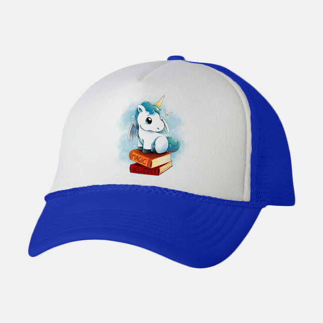 Unicorns And Books-unisex trucker hat-Vallina84