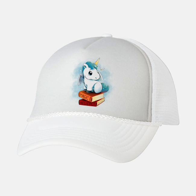 Unicorns And Books-unisex trucker hat-Vallina84