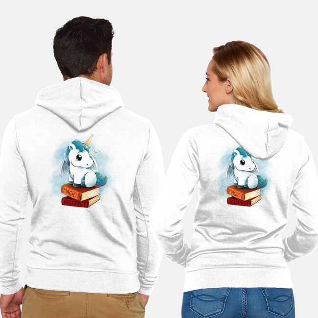 Unicorns And Books-unisex zip-up sweatshirt-Vallina84