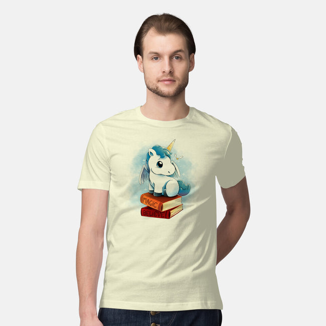 Unicorns And Books-mens premium tee-Vallina84