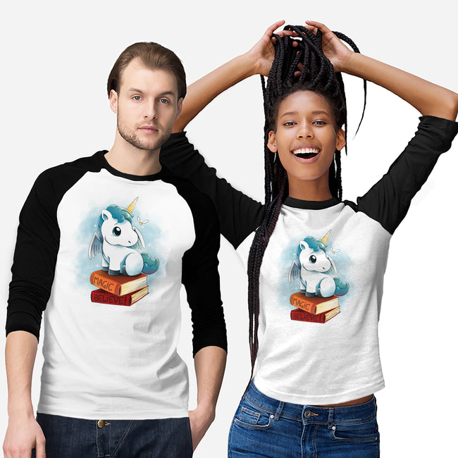 Unicorns And Books-unisex baseball tee-Vallina84