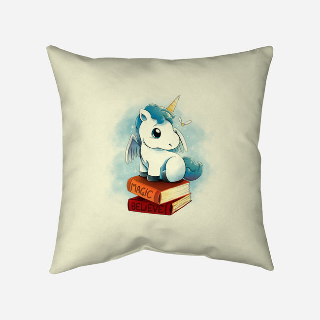Unicorns And Books-none removable cover w insert throw pillow-Vallina84