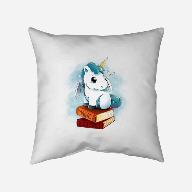 Unicorns And Books-none removable cover w insert throw pillow-Vallina84