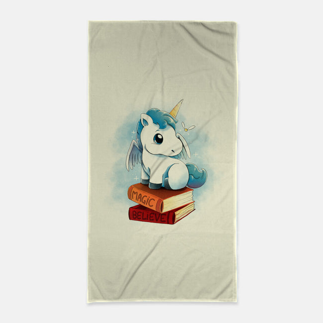 Unicorns And Books-none beach towel-Vallina84
