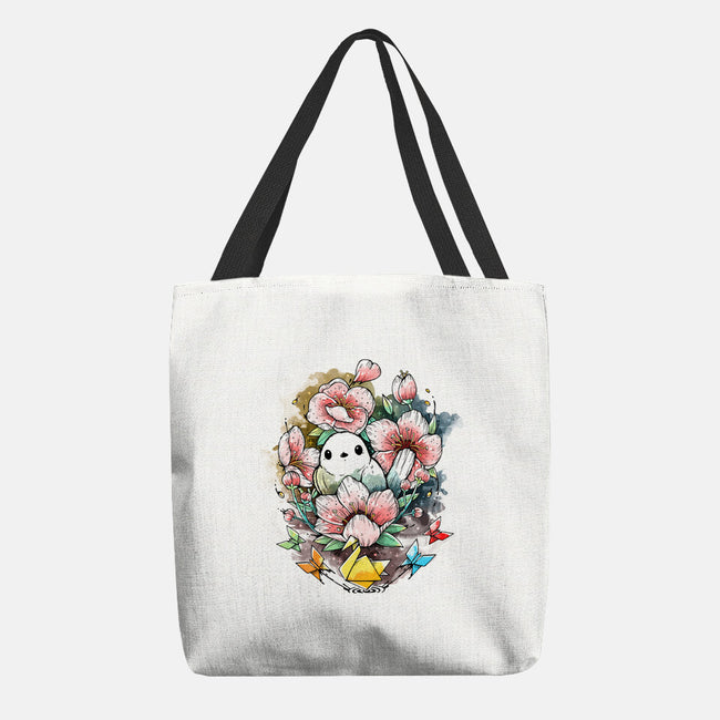 Cherry Blossom-none basic tote bag-Vallina84