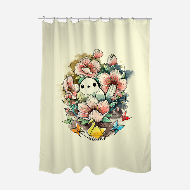 Cherry Blossom-none polyester shower curtain-Vallina84