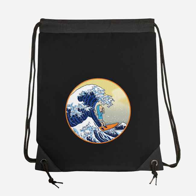 The Great Cornholio Off Kanagawa-none drawstring bag-Boggs Nicolas