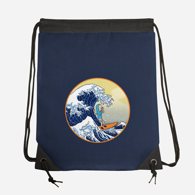 The Great Cornholio Off Kanagawa-none drawstring bag-Boggs Nicolas