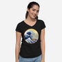 The Great Cornholio Off Kanagawa-womens v-neck tee-Boggs Nicolas