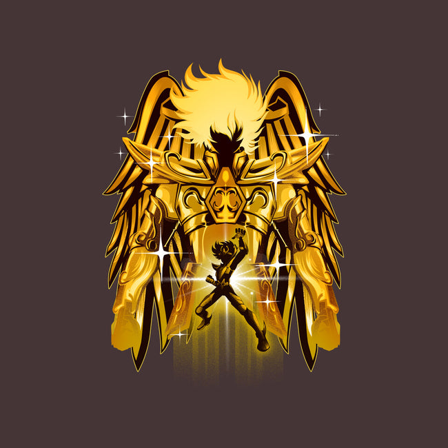 Pegasus Gold-none polyester shower curtain-hypertwenty