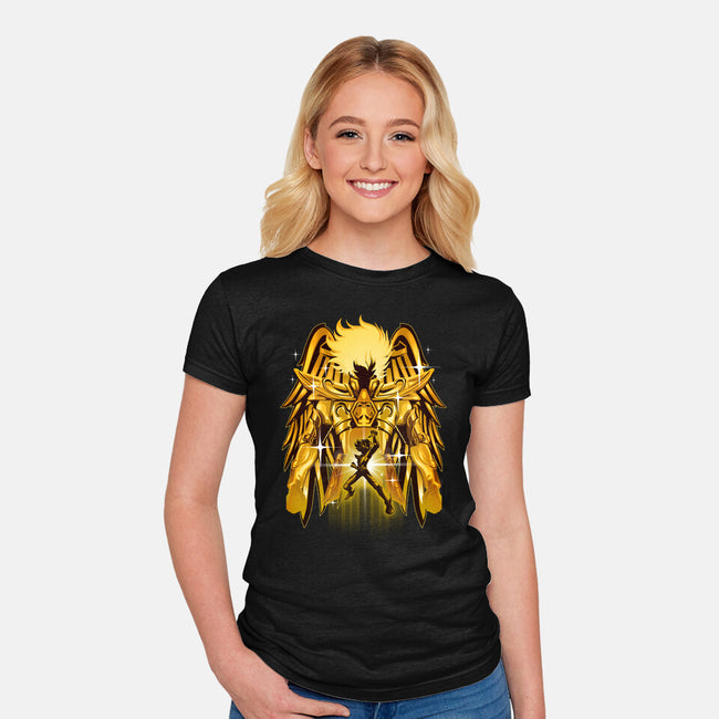 Pegasus Gold-womens fitted tee-hypertwenty