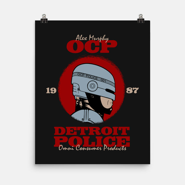 Detroit Police-none matte poster-Melonseta