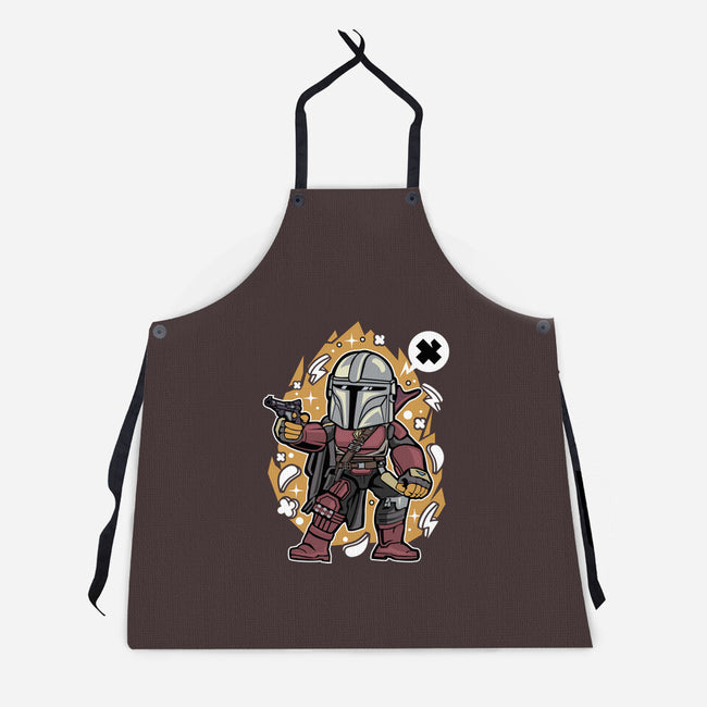 Bounty Hunter Cartoon-unisex kitchen apron-ElMattew