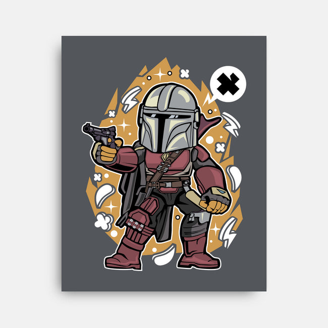 Bounty Hunter Cartoon-none stretched canvas-ElMattew