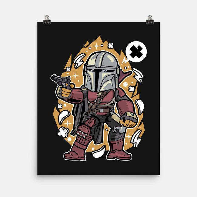 Bounty Hunter Cartoon-none matte poster-ElMattew