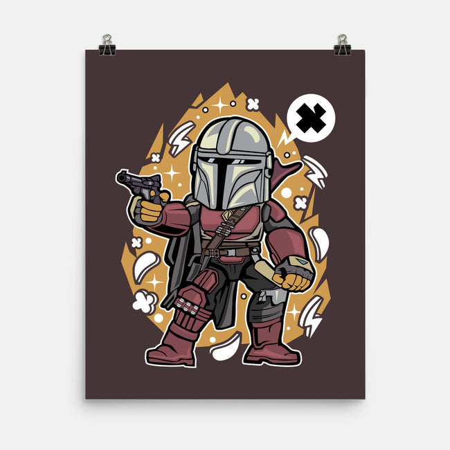 Bounty Hunter Cartoon-none matte poster-ElMattew