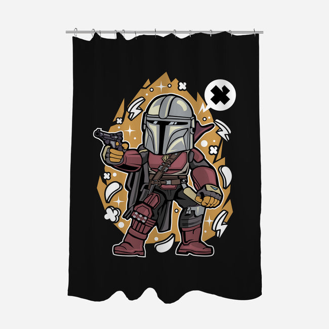 Bounty Hunter Cartoon-none polyester shower curtain-ElMattew