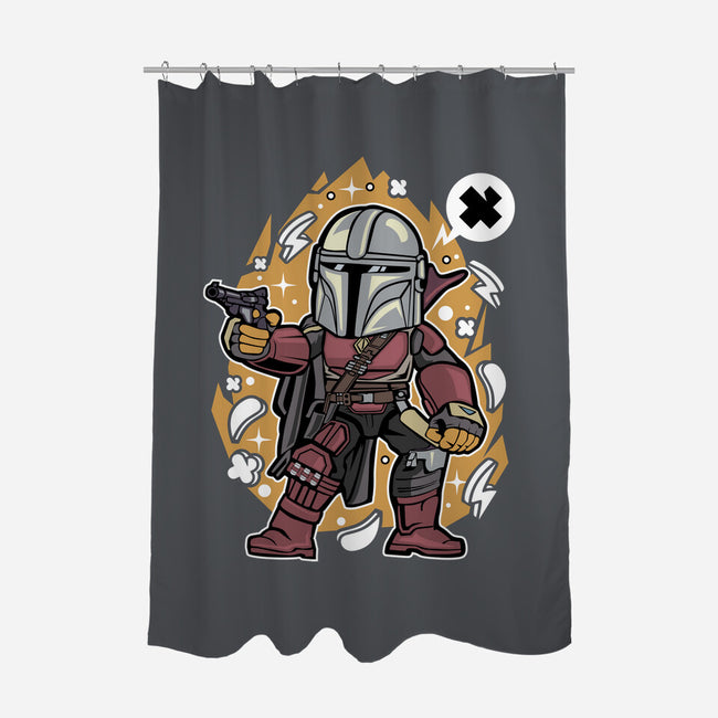 Bounty Hunter Cartoon-none polyester shower curtain-ElMattew