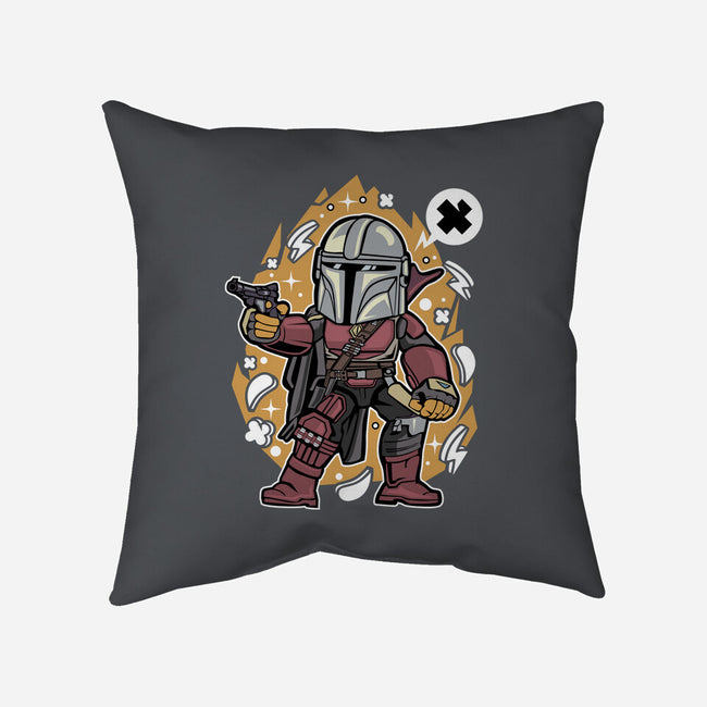 Bounty Hunter Cartoon-none removable cover w insert throw pillow-ElMattew