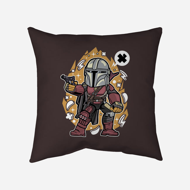 Bounty Hunter Cartoon-none removable cover w insert throw pillow-ElMattew