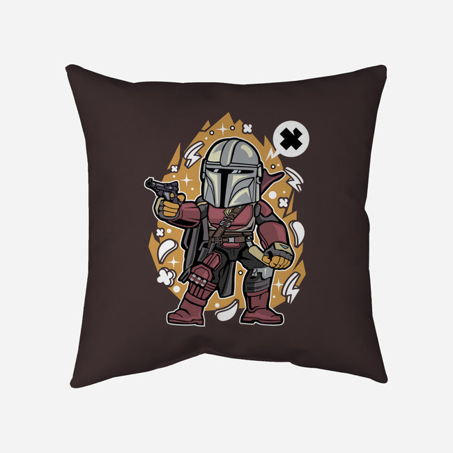 Bounty Hunter Cartoon-none removable cover throw pillow-ElMattew