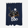 The Evil God-none polyester shower curtain-zascanauta