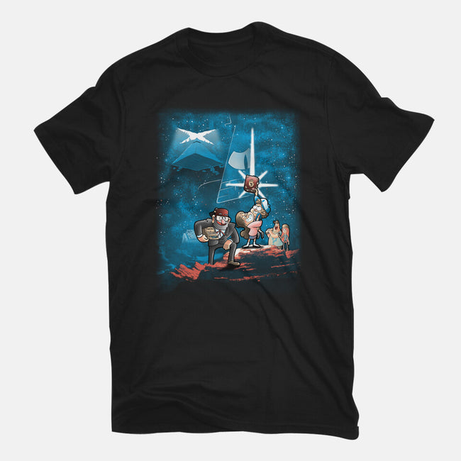 Gravity Wars-mens basic tee-trheewood