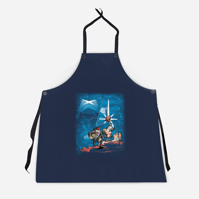 Gravity Wars-unisex kitchen apron-trheewood