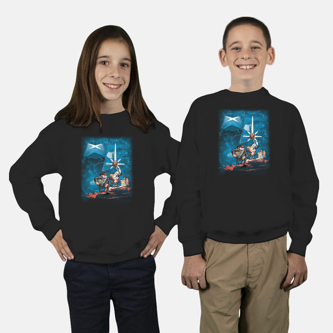 Gravity Wars-youth crew neck sweatshirt-trheewood