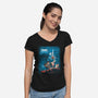 Gravity Wars-womens v-neck tee-trheewood
