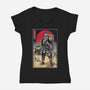Lone Ronin And Cub-womens v-neck tee-DrMonekers