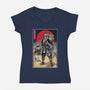Lone Ronin And Cub-womens v-neck tee-DrMonekers