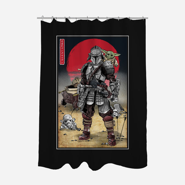 Lone Ronin And Cub-none polyester shower curtain-DrMonekers