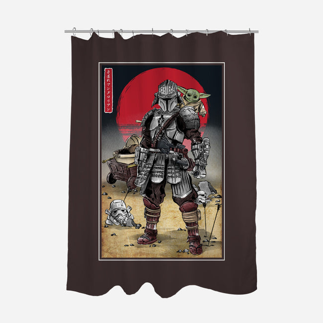 Lone Ronin And Cub-none polyester shower curtain-DrMonekers