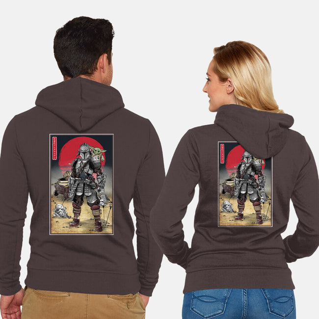 Lone Ronin And Cub-unisex zip-up sweatshirt-DrMonekers