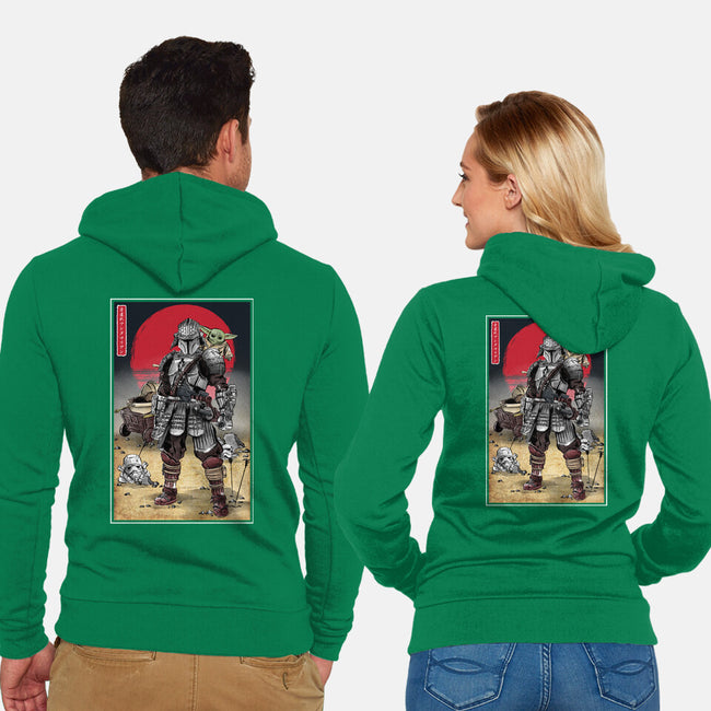 Lone Ronin And Cub-unisex zip-up sweatshirt-DrMonekers