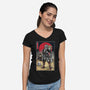 Lone Ronin And Cub-womens v-neck tee-DrMonekers