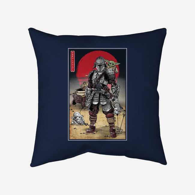 Lone Ronin And Cub-none removable cover w insert throw pillow-DrMonekers