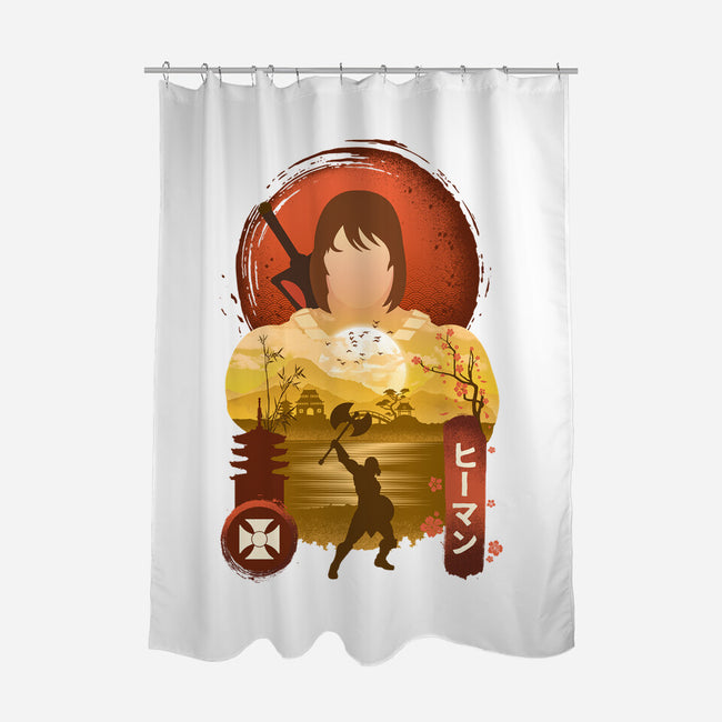 He-Man Ukiyo-none polyester shower curtain-hirolabs