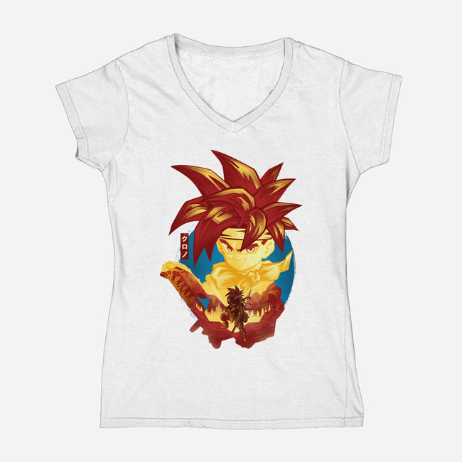 A Chrono Adventure-womens v-neck tee-hypertwenty