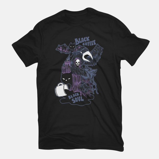 Black Coffee Black Soul-youth basic tee-tobefonseca