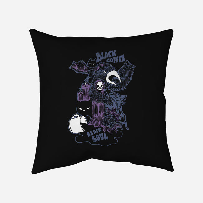 Black Coffee Black Soul-none removable cover throw pillow-tobefonseca