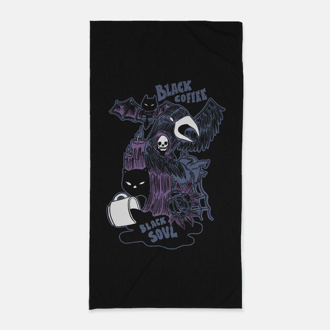 Black Coffee Black Soul-none beach towel-tobefonseca