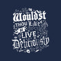 To Live Deliciously-mens basic tee-Nemons
