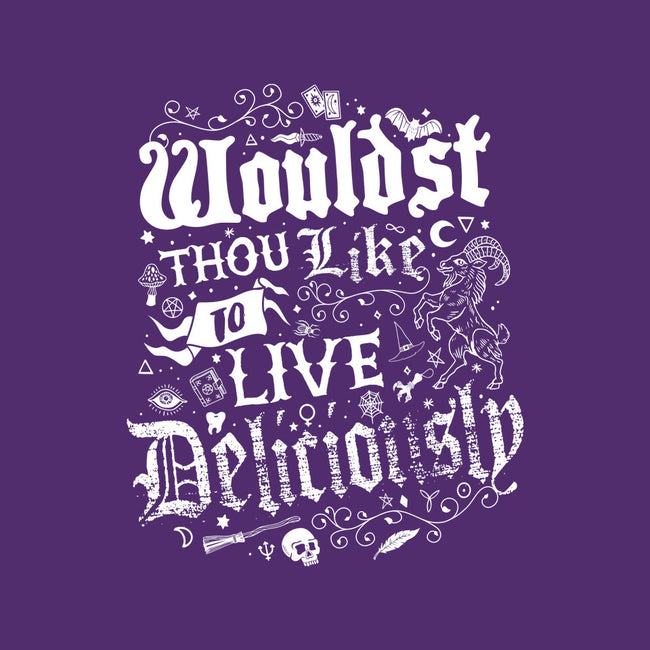 To Live Deliciously-none drawstring bag-Nemons
