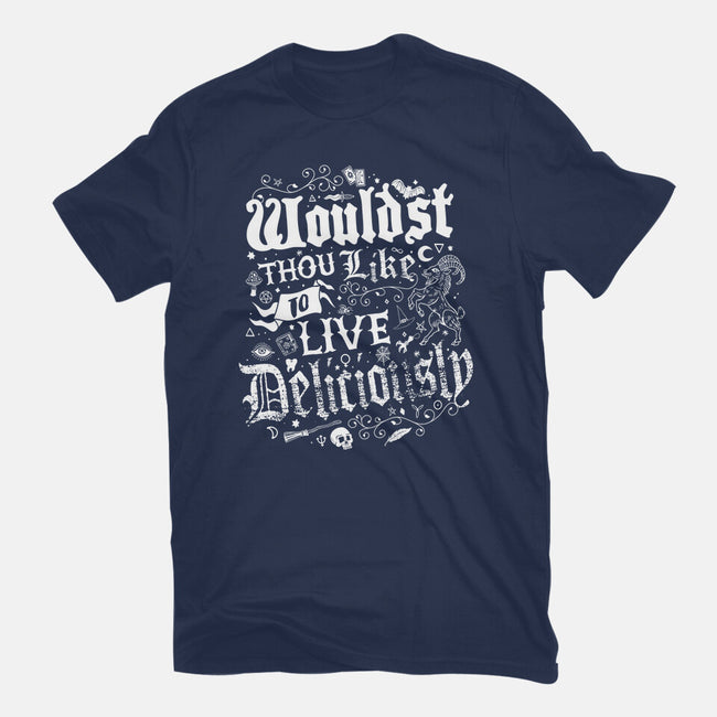 To Live Deliciously-unisex basic tee-Nemons