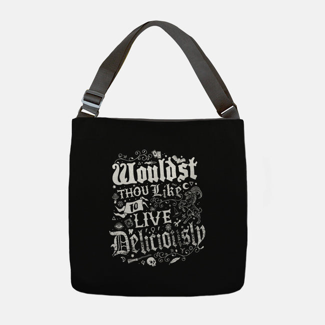 To Live Deliciously-none adjustable tote bag-Nemons